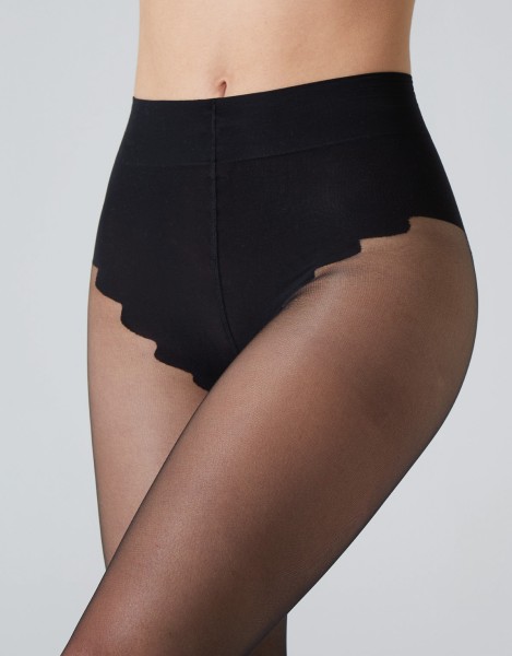 Cette Bari - Sheer tights with elegant tanga pantie